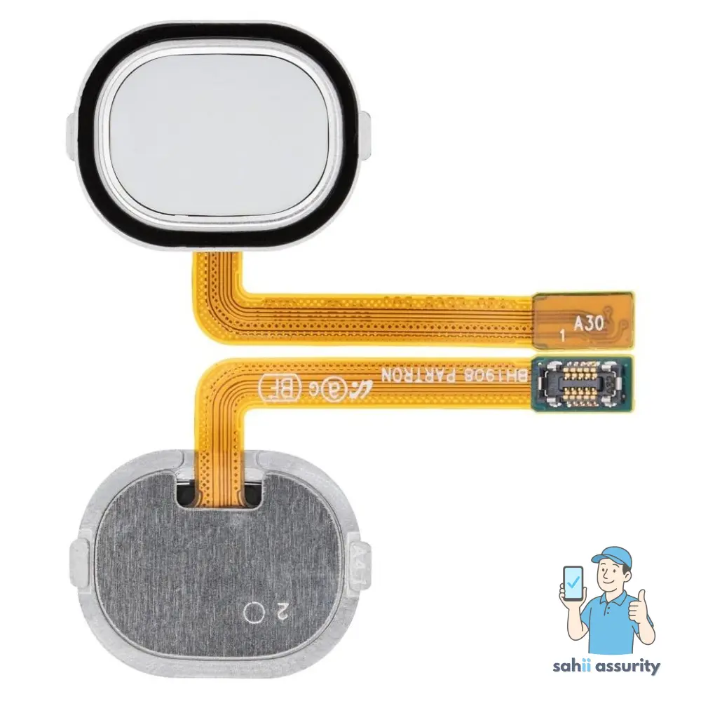 Fingerprint Sensor with Flex Cable for Samsung Galaxy A30 White